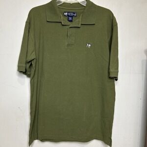Big Dogs Polo‎ Shirt Mens L Embroidered Dog Vintage Golf Green
